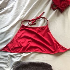 red crop top